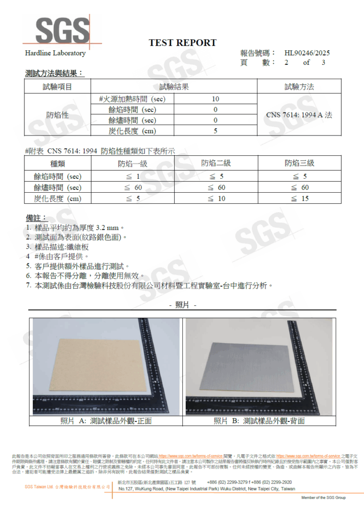 SGS-BODAQ-防焰一級